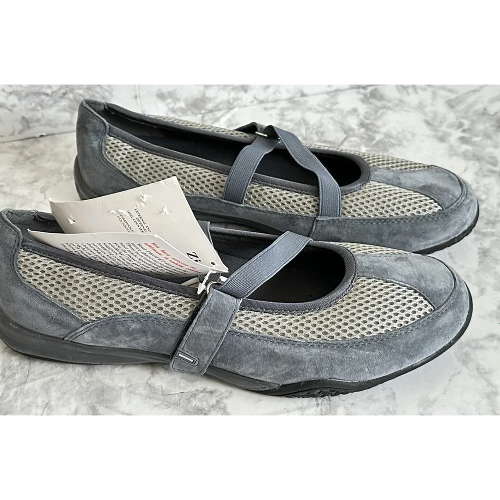 Propet Shoes Womens 10 Medium Zigzag Blue Gray Walking Orthotic Comfort New‎